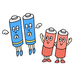 乾電池は古いものと新しいものを混ぜず全部まとめて交換するイメージ